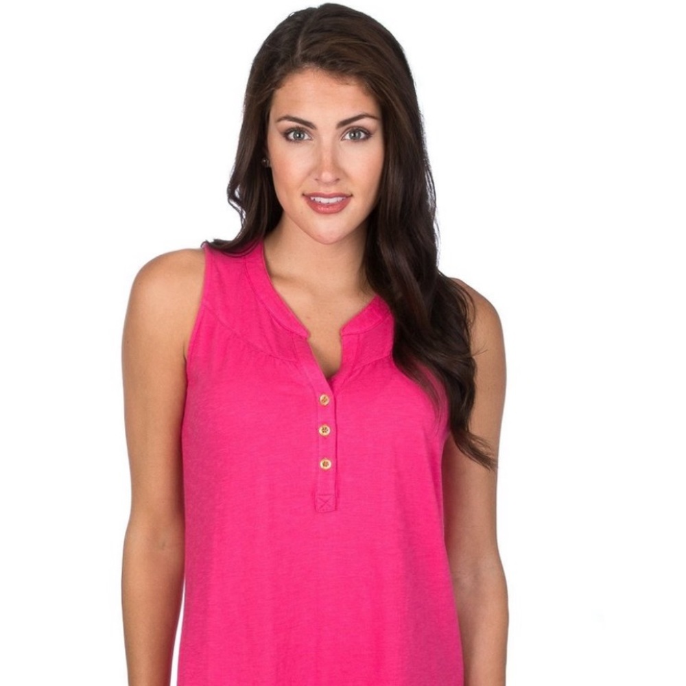Lauren James Rasberry Ali Slub Dress NWT hot pink